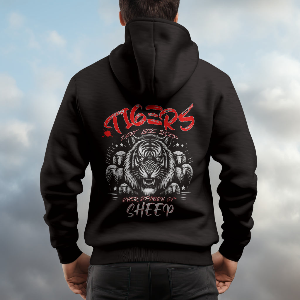 black Tigers Don't Lose Sleep Pullover Unisex Hoodie-back